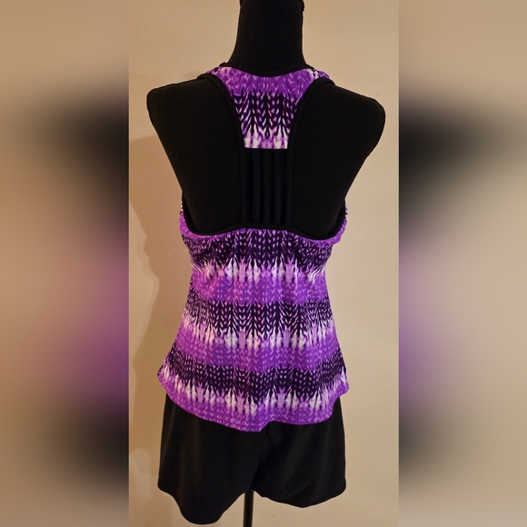 Gerry Ladies Purple & Black Tankini Set with Shorts (Size XL) - Picture 7 of 15